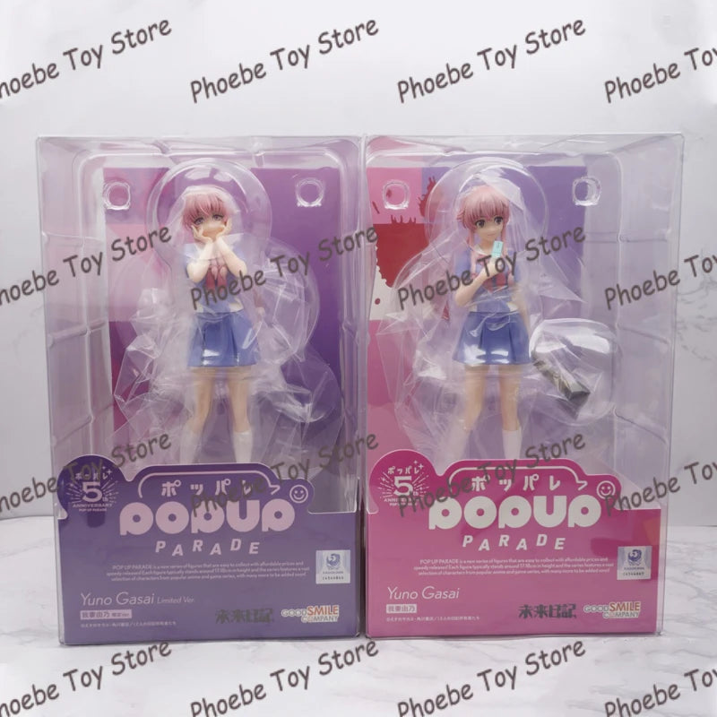 Genuine GSC POP UP PARADE 17cm Mirai Nikki Gasai Yuno Ordinary Version Limited Edition Anime Gasai Yuno Model Ornament Gift