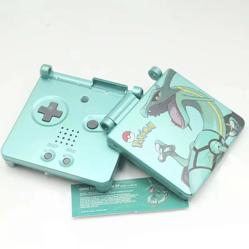 GBA SP Packaging and Shell Set Rayquaza Limited Edition case with Packaging Box Compatible with ipS screen