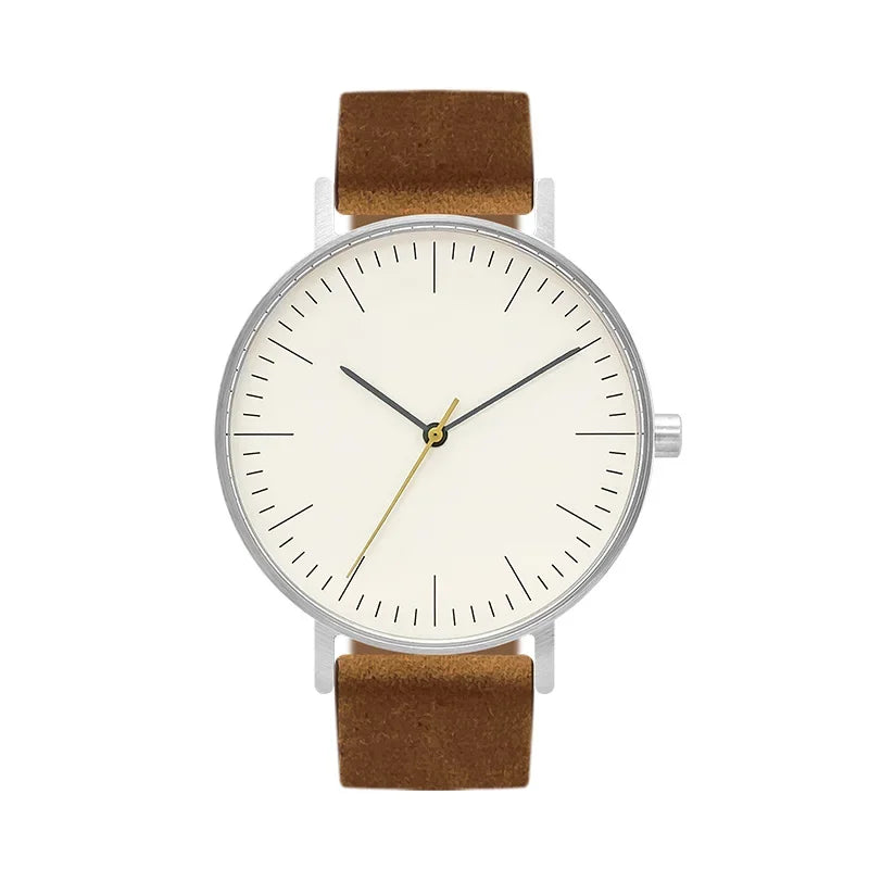 Design Sense Watch B001 Einfaches Retro-Design Stummschaltung Herren- und Damenuhr aus wasserdichtem Edelstahl