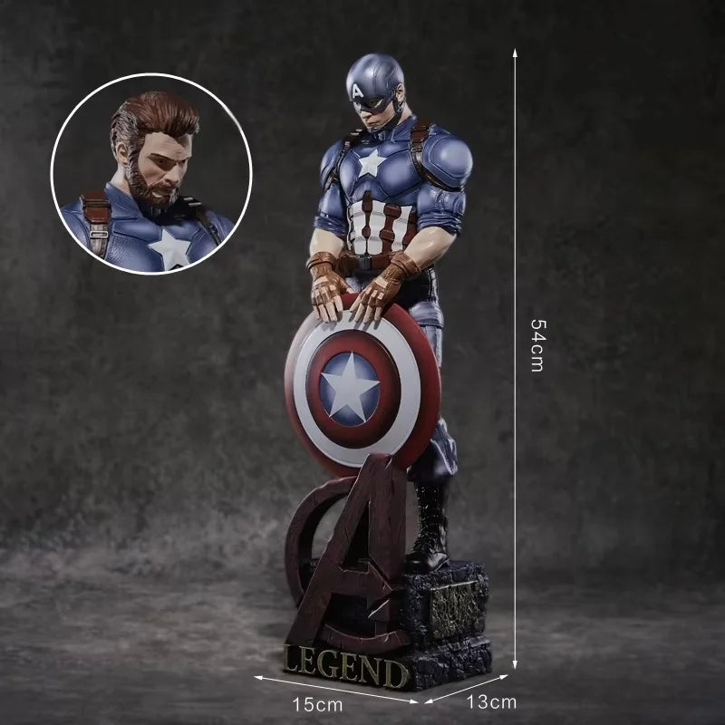 54 cm Filmfigur Captain America Avengers Iron Man Ornamente Exquisite und lebensechte Sammlung Modell Desktop-Dekor Jungen Geschenke