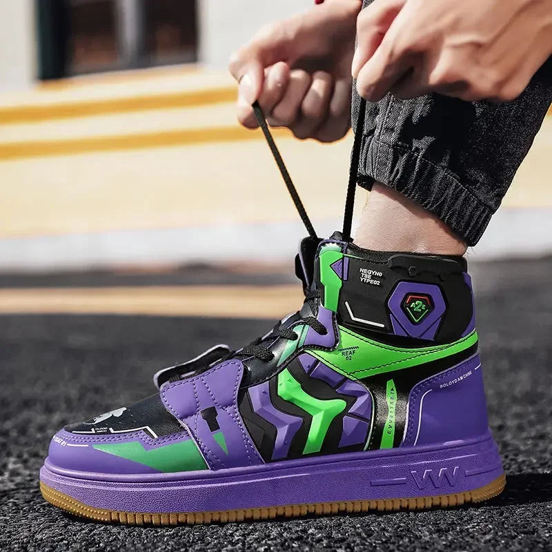Machine No. 1 EVA men's anime sports shoes high-top casual sports vulcanized shoes outdoor autumn and winter Christmas gifts