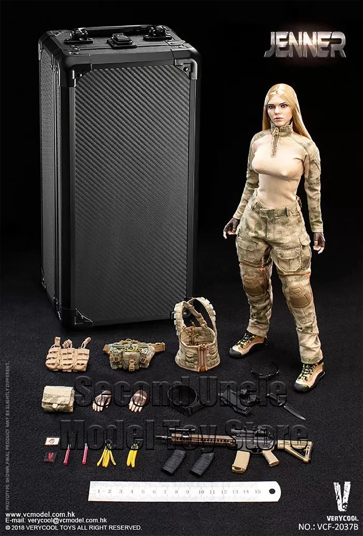 VERYCOOL VCF-2037 1/6 Ruins Camouflage Female Soldier Jenner 12'' Military Action Figure Full Set Collectible Model Toys Gifts