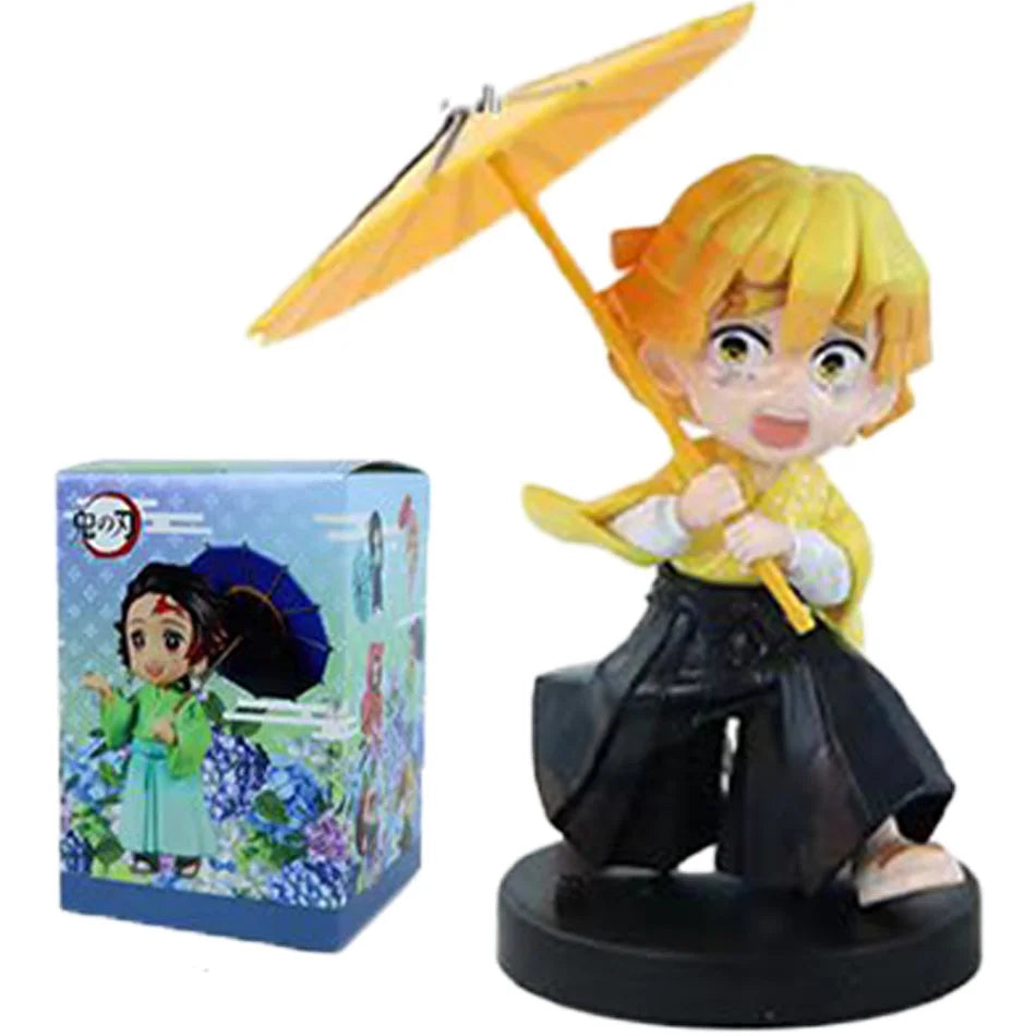 Demon Slayer Tanjiro Kamado Nezuko Anime Cartoon Figure Blind Box Creative Personalized Statue Model Ornament Surprise Gifts Box