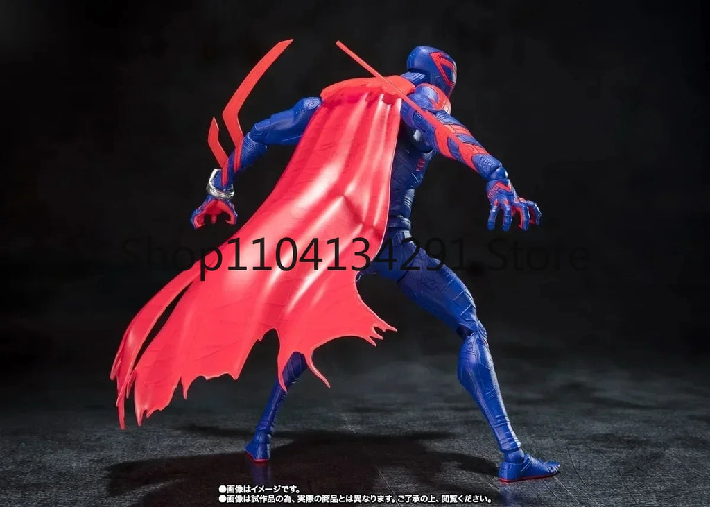 Original Bandai SHF Spider-Man 2099 Miguel O'Hara Across The Universe Movie Birthday Gift Toy Collectible Action Figure Model
