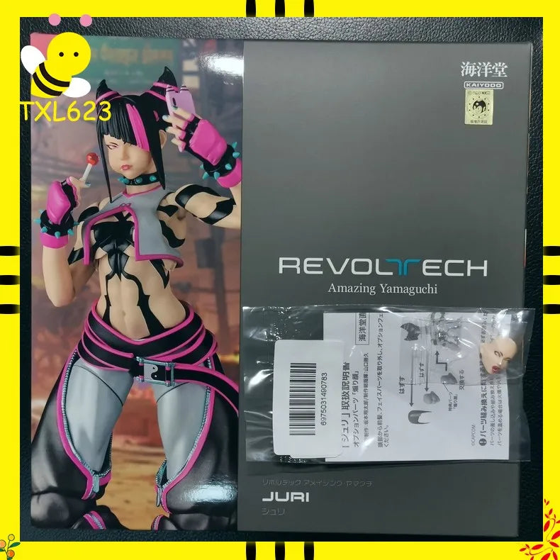 Kaiyodo Han Juri Revoltech Amazing Yamaguchi SF6 Model Toy in Stock High Movability Collectible Action Figure