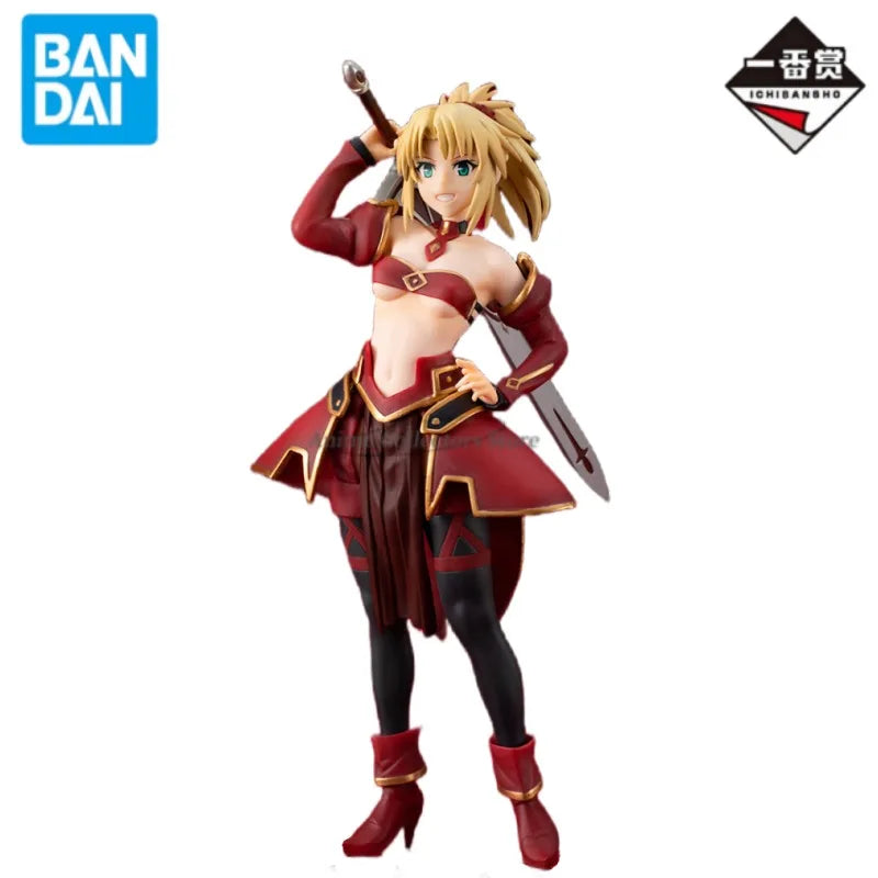Original Bandai Anime Fate/Apocrypha Ichiban Kuji Jeanne D'Arc Mordred Saber of Red Anime Figures Desktop Ornaments Gifts