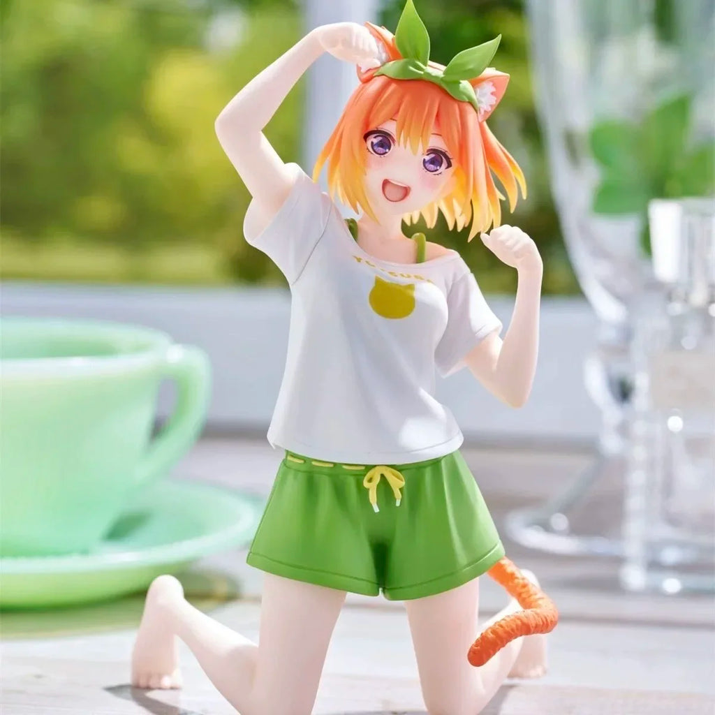 Anime Die Quintessenz Quintuplets Actionfiguren Nakano Nino Figur Katze Nakano Miku Figur Modell 12cm PVC Desktop Niedliche Spielzeuge