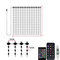 Intelligente LED-Vorhanglichter, RGB-Lichterkette, App-Steuerung, wasserdicht, DIY-Lichterkette, USB-Stecker, Textmuster für Partyraum-Dekoration