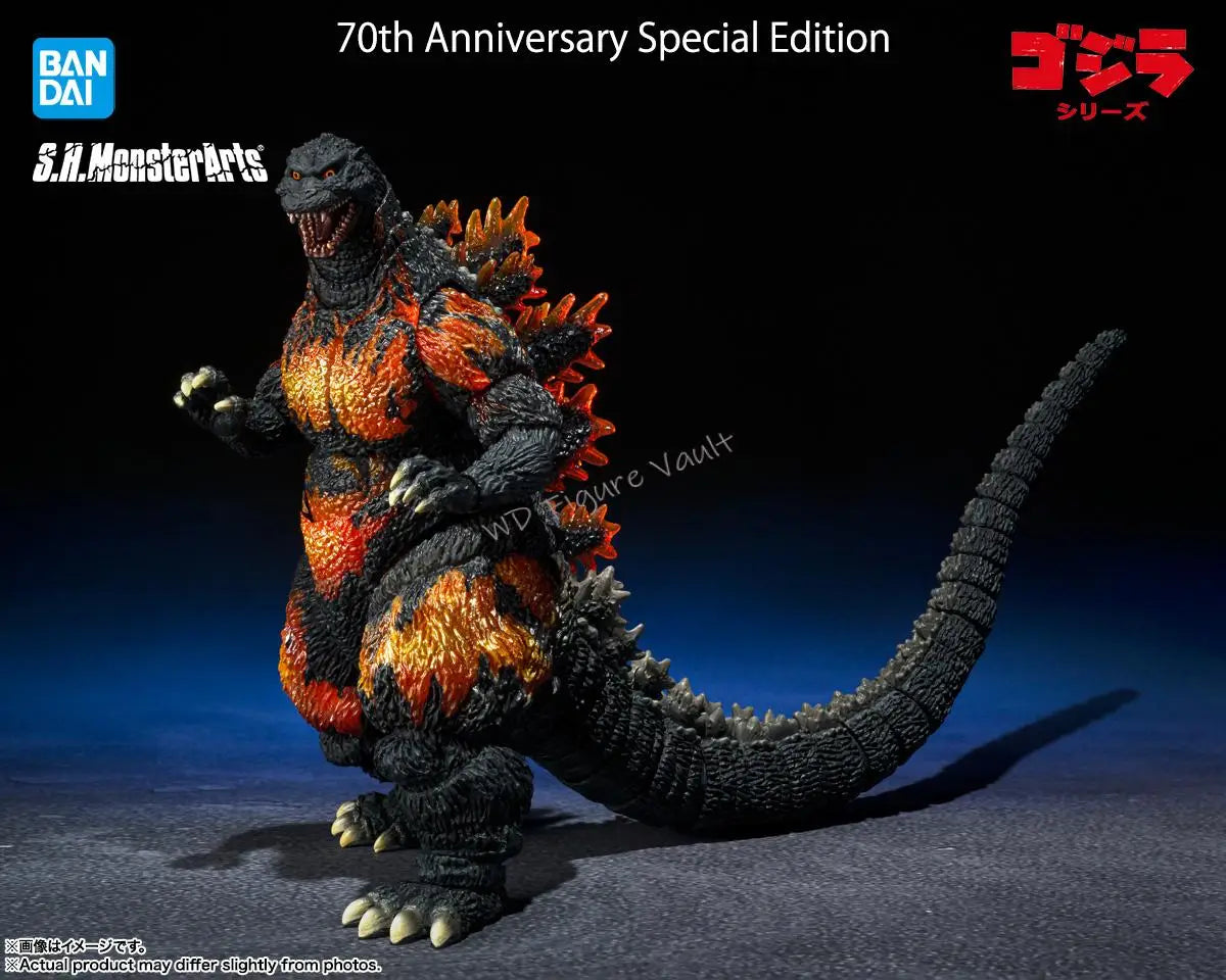 Bandai Officially Licensed S.H.MonsterArts Godzilla (1995) 70th Anniversary Special Commemorative Ver Action Toy Figures Monster