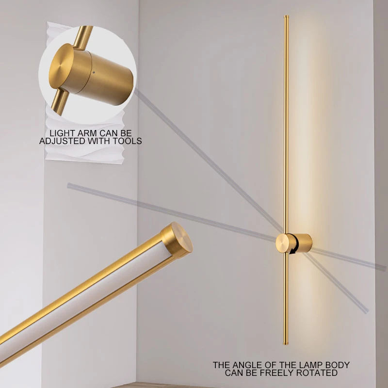 Touch Switch Dimmable LED Wall Lamps Decor for Corridor Bedroom 360° Rotation LED Wall Lights Interior Wall Sconce Lighting Home