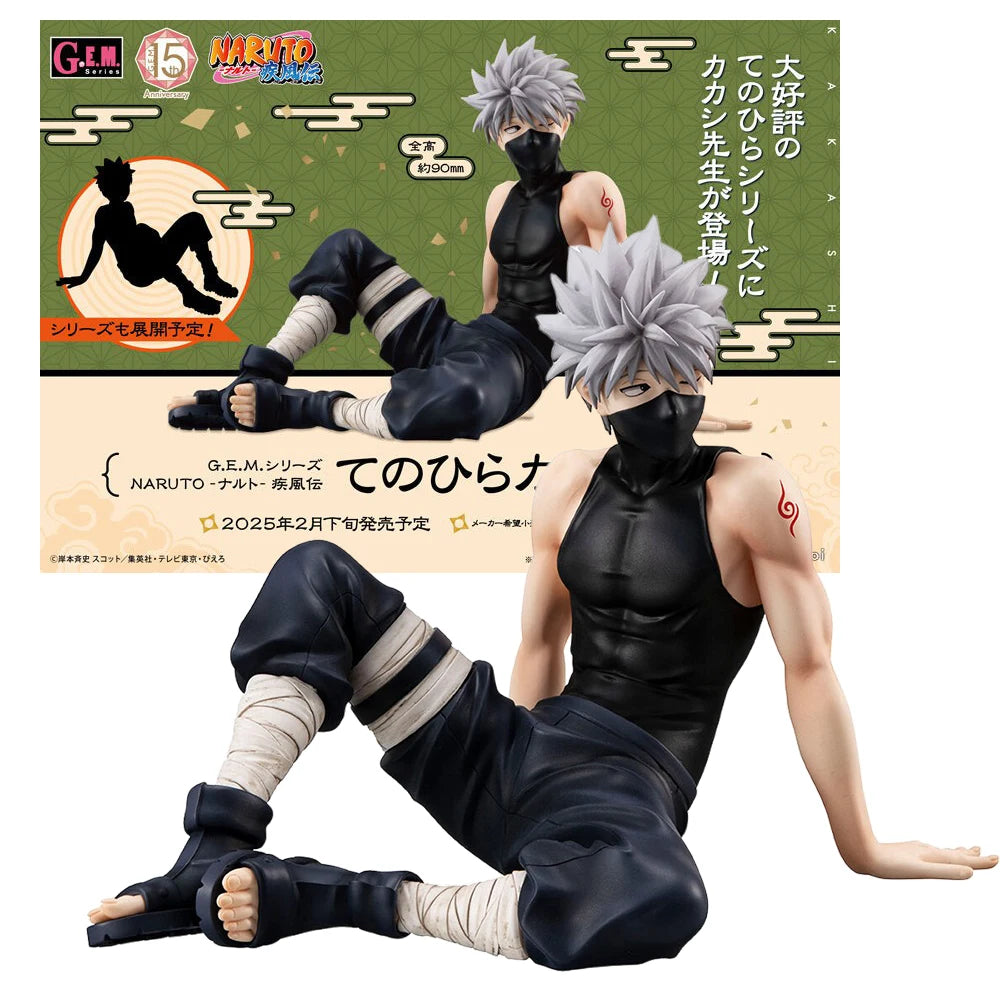 9CM Anime Naruto Shippuuden Hatake Kakashi Figur Tenohira Sitzendes Modell Spielzeug Geschenk Sammlung Action Figur PVC