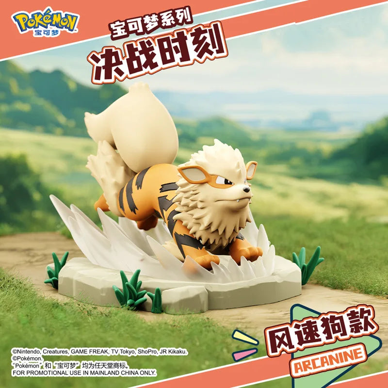 Authentic Pokemon Series Action Figure Display Piece Desktop Fire Dragon Speedy Dog wonderful Flower Collectible Toy