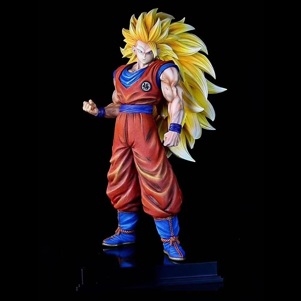 54cm/21.26inch Dragon Ball Z Son Goku Ssj3 Figure Super Saiyan Goku Action Figures JT Statue Collection Model Toys Gifts