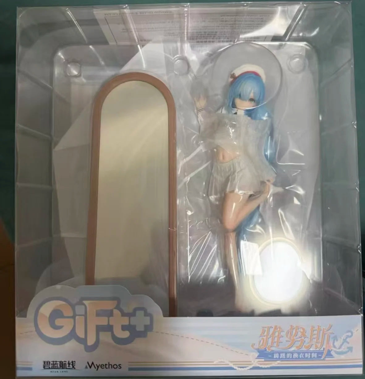 -In Stock Original Myethos Gift+ Azur Lane Janus Hesitant Time To Change Clothes 15cm Anime Figures Ornaments Toys
