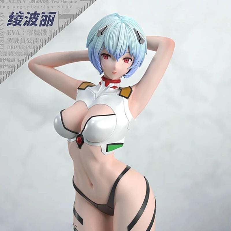 Rei Ayanami Gk Figure Evangelion Anime Peripheral Beautiful Anime Girl Desktop Ornament Pc Case Decoration Collectible Statue