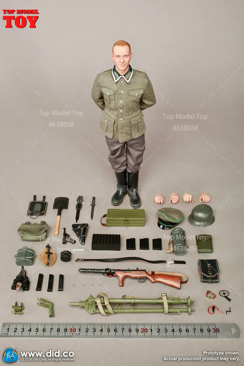 DID D80191 D80192 1/6 WWII German Commander Machine Gunner Set Model 12'' Male Soldier Action Figure Body Dolls for Collect Toy