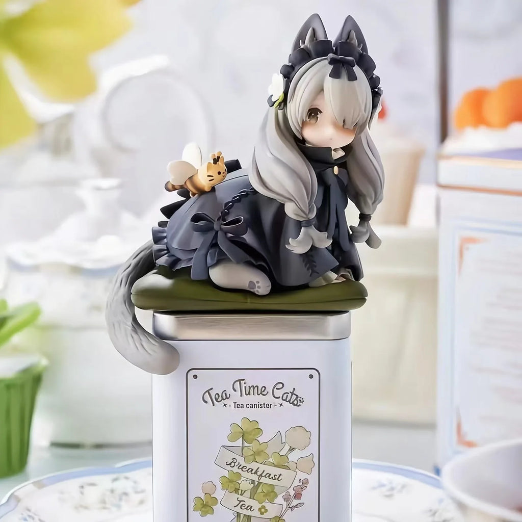 Replaceable Face Soybean Poer  Girl  Mobile Phone Stand Tea Par  Host Car Decoration Anime Figure Collectible