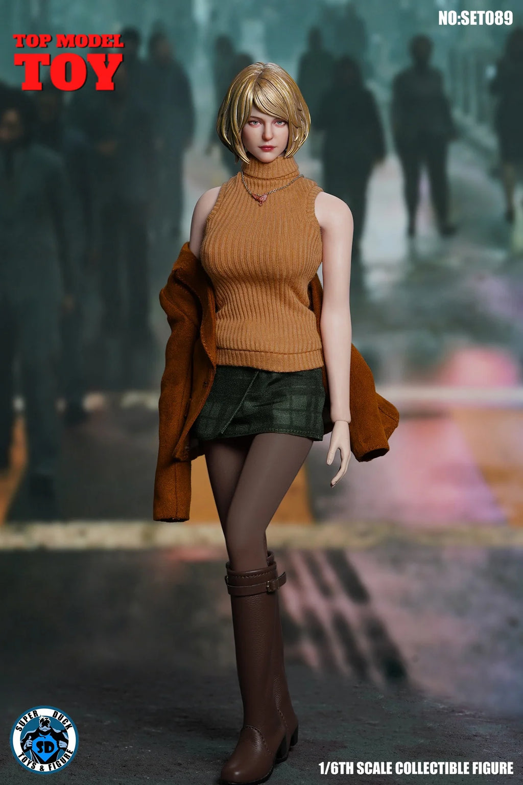 SUPER DUCK SET089 Комплект дрехи с резбована глава на Ашли в мащаб 1/6, подходящ за 12-инчова TBLeague S09C, фигурка на жена войник, кукли за тяло