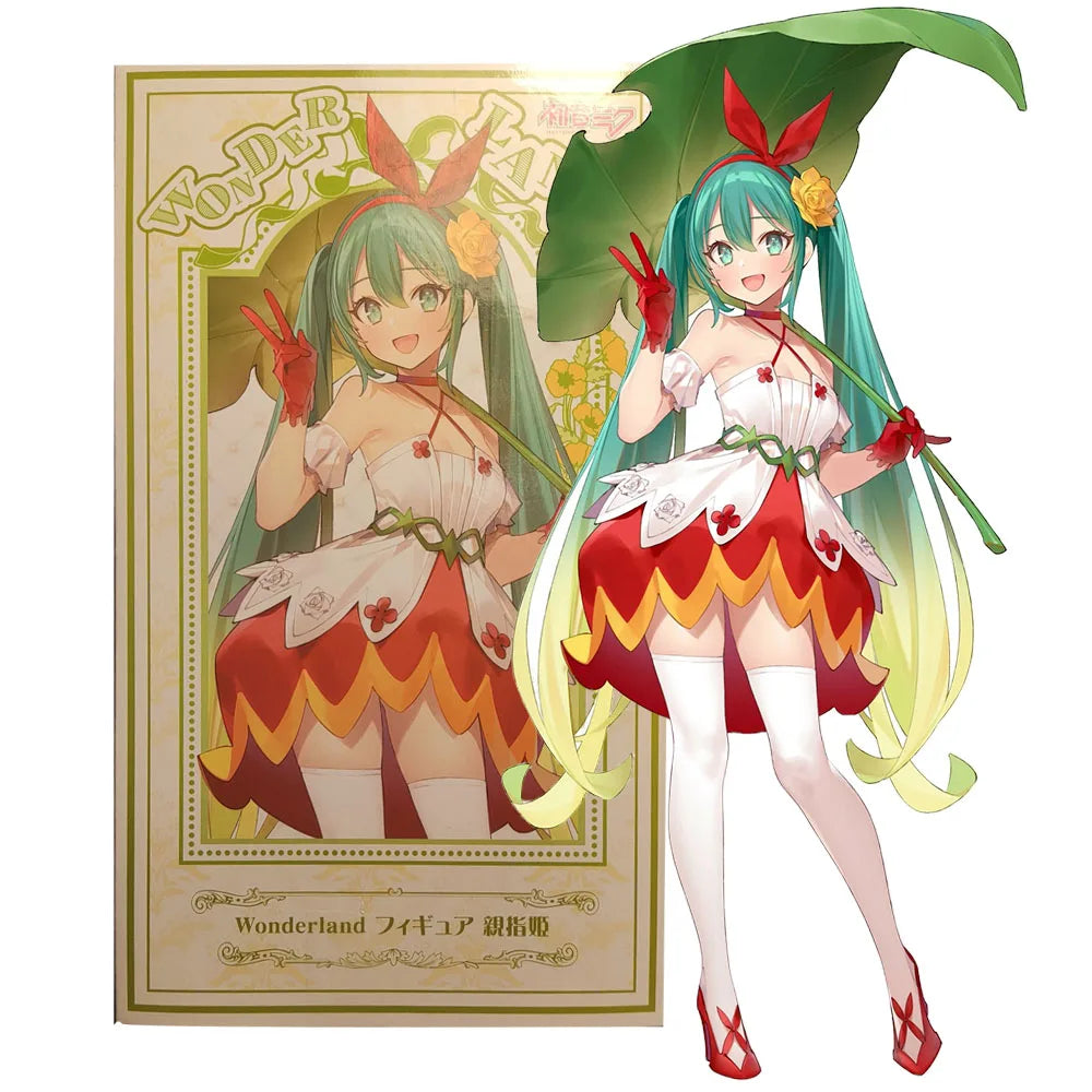 20CM Anime Hatsune Miku Figure Fairytale Wonde Hatsune Miku Gift Collection Figure Gift Doll Collection Decoration PVC