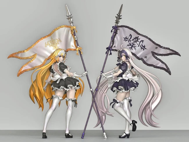 1/6 Anime Joan of Arc Fate/Grand Order maid Kit kawaii Resin GK DIY White Assembly GK Model Statue Toys doll Collection Gifts