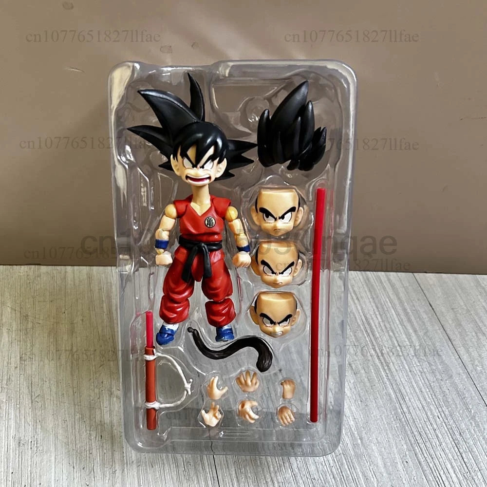 SHF Dragon Ball Z Son Goku Gk Somersault Cloud Son Goku Innocent Challenger Childhood Action Figure Model Toy Bookshelf Ornament