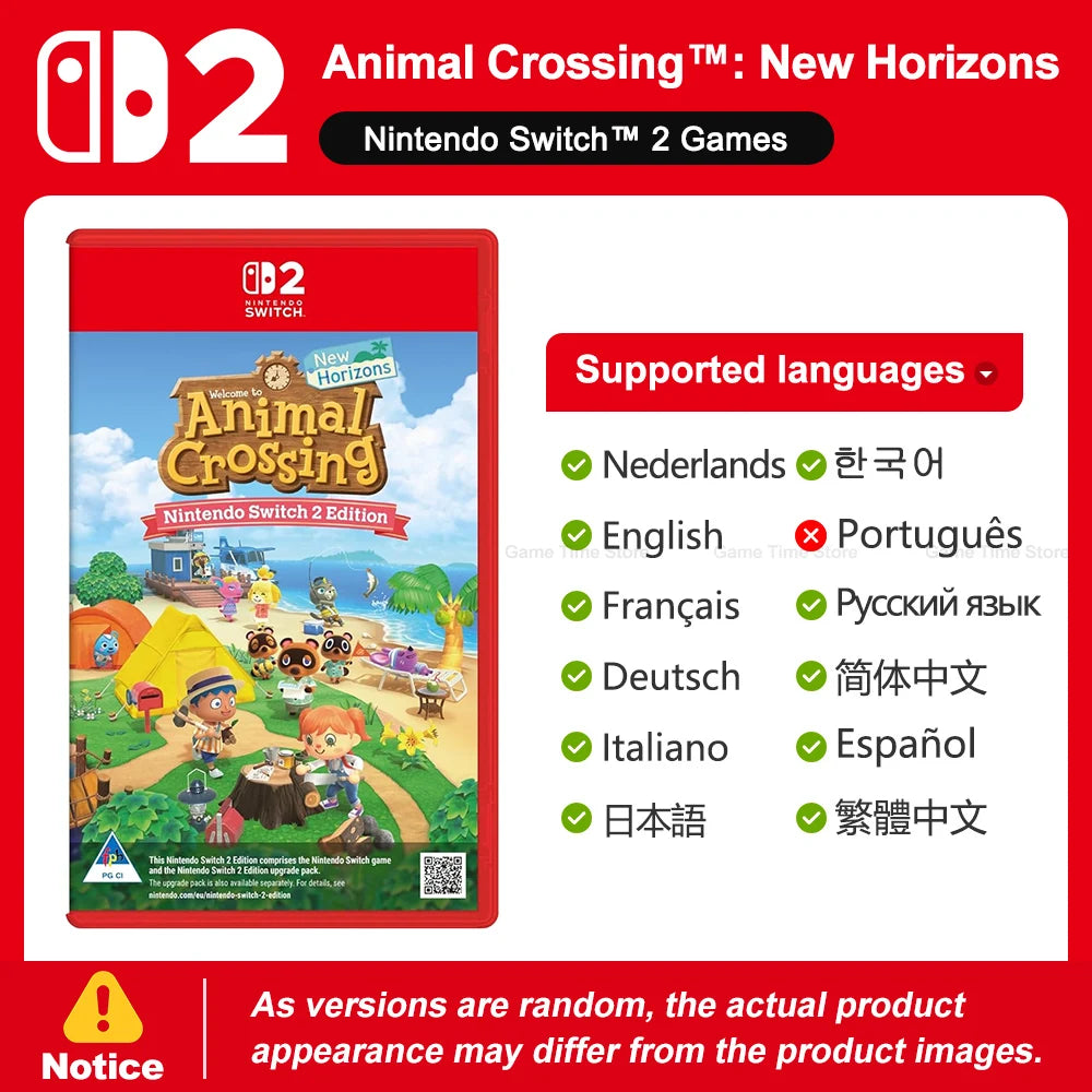 Animal Crossing New Horizons Nintendo Switch 2 Edition NS2 Juegos Games Deals Physical Game Card Support Multiplayer Online