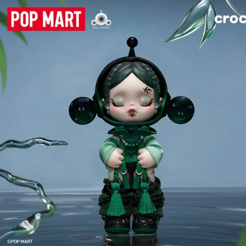 2025 New Product POPMART Original Genuine SKULLPANDA  CROCS OOTD Blind Box Anime Action Cute Little Bear Biscuit Toy