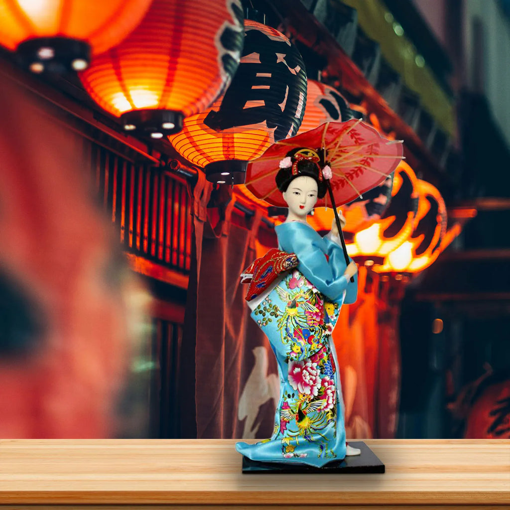 Japanese Geisha Kimono Doll Geisha Figurine Store Cabinet Living Room Decoration Desktop Figurine Ornament