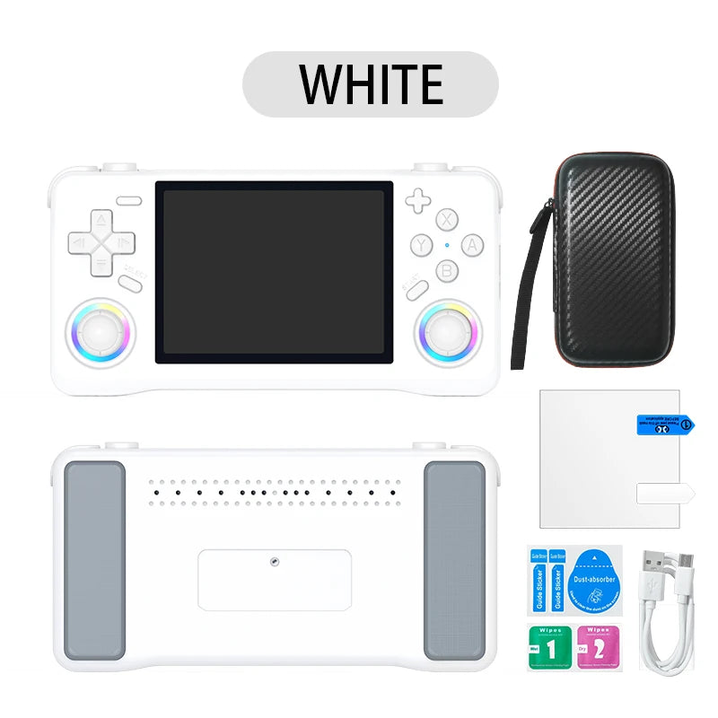 2025 New Retro XF35H Handheld Video Game Console Portable 3.5 Inch IPS Screen 128GB Preloaded Games Linux System Pocket Player
