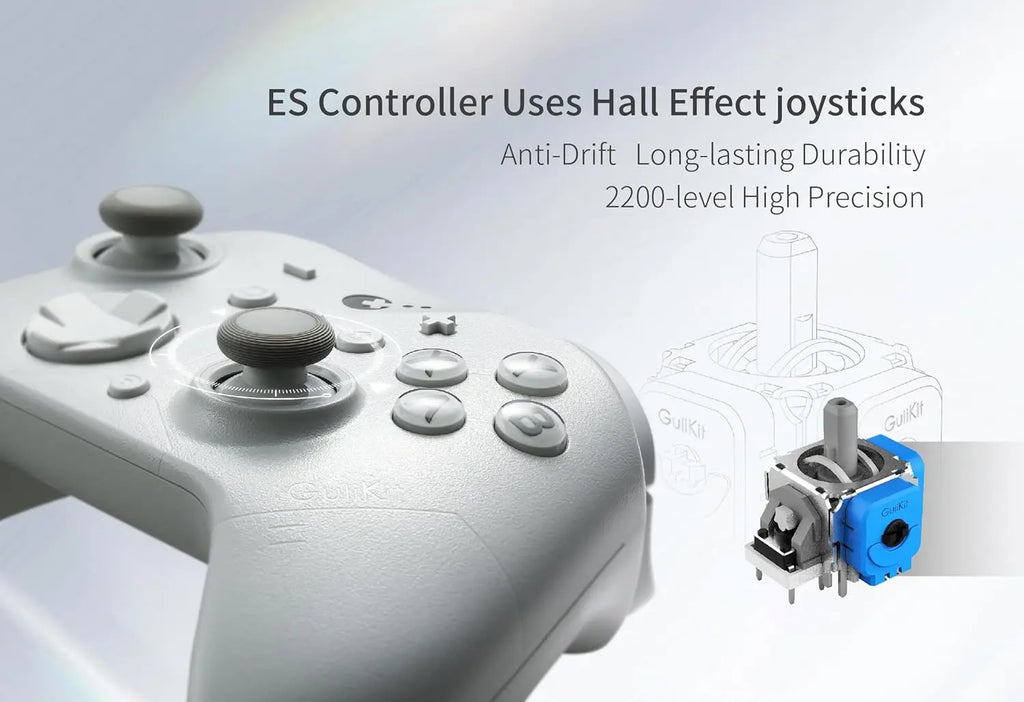 GuliKit ES E-Sports Bluetoth Controller，Wireless Gamepad with Hall Effect Joystick for NS ,Nintendo Switch 2 ,PC Windows Androi