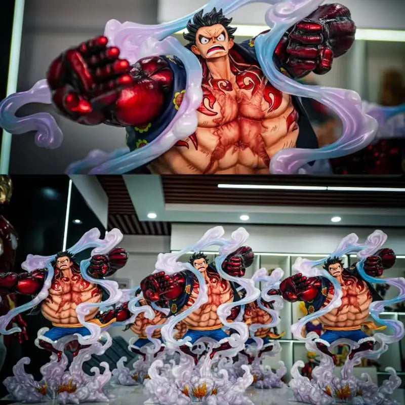 JT One Piece 38 см Monkey D. Luffy Gear 4 екшън фигурка колекционерска играчка - аниме модел кукла за колекционери и подаръци