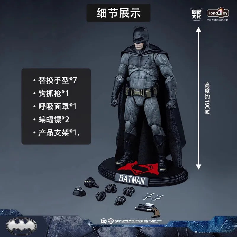 FondJoy Batman Figure Set, Metal Accessories for Enhanced Texture, Poseable Classic Battle Stances, Multiple Armor Versions