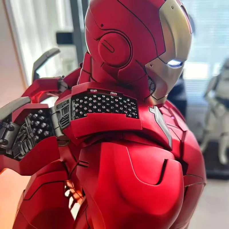 Large-Scale Statue Iron Man 1/3 Scene Statue Mk7 Model Handheld Figurine Gk Resin Living Room Decoration