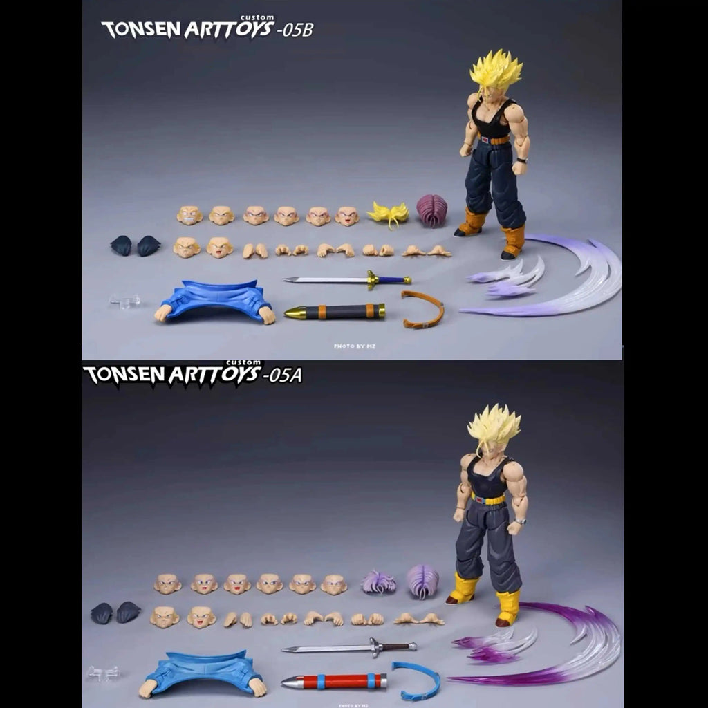 Second Edition Tonsenarttoys Tonsen Arttoys Kamione Dragon Ball Z Super Saiyan SSJ SSJ2 Trunks 05a 05b Action Figures Model Toys