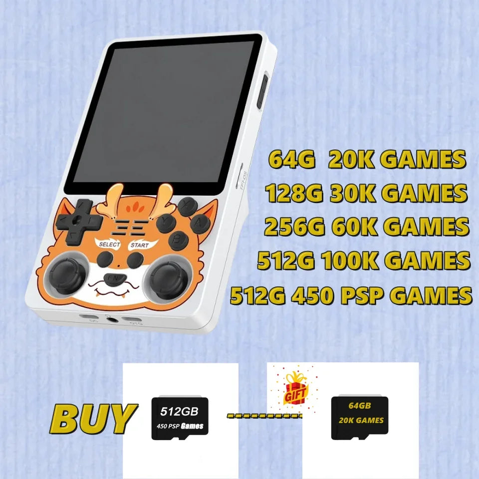 POWKIDDY RGB20SX Portable Handheld Game Console Retro Pocket 4.0 Inch Screen Linux OS Portable Video Players 512G PSP  Console