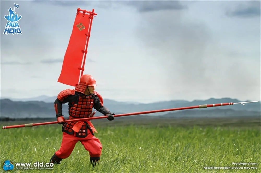 1/12 DID XJ80016A Стара винтидж фигурка на воин от Азия и Япония, пълен комплект подвижна фигурка със знаме, пълен комплект подвижна фигурка