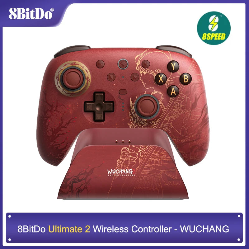 8BitDo Ultimate 2 WUCHANG, TMR Joystick & Hall Effect Triggers Controller with Charging Dock for PC, Windows 10, 11, Android