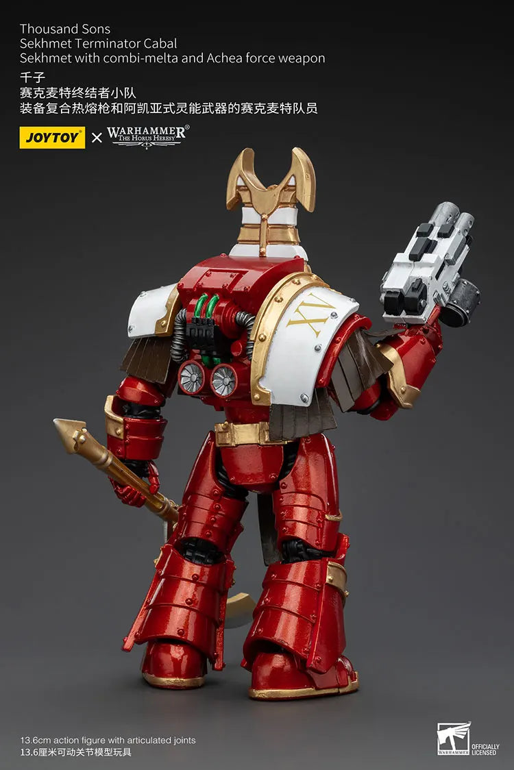 JOYTOY Warhammer "The Horus Heresy" Thousand Sons Sekhmet Terminator Cabal Sekhmet With Combi-Melta And Achea Force Action Doll