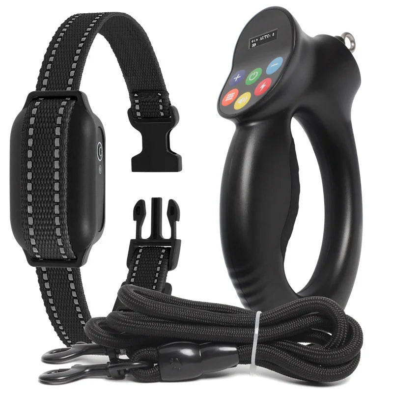 Private Mold Anti Pull Dog Collar - 3 Mode Bark Control Training Collar with IP67 Waterproof & Safe Shockproof for Large Dogs