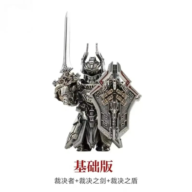 In Stock Mech Judge Pendant Chinese Style Metal Man Handheld Item Workstation Detachable Play Figure Desktop Collection Gift Toy