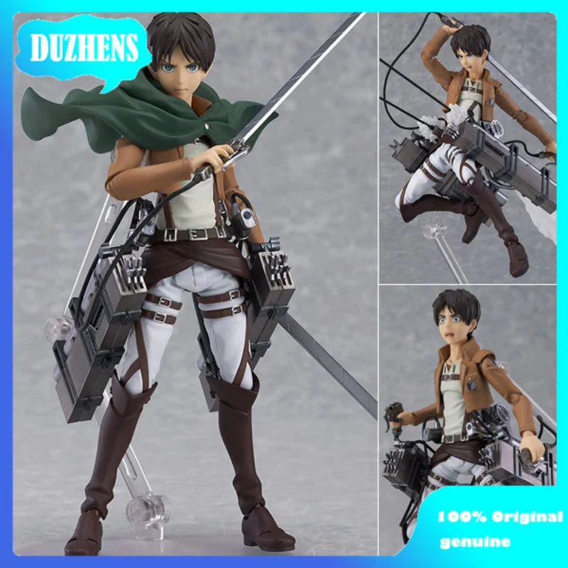 MF Original:Attack On Titan Erwin Smith Levi Eren Mikasa figma PVC Action Figure Anime Figure Model Toys Collection Doll Gift