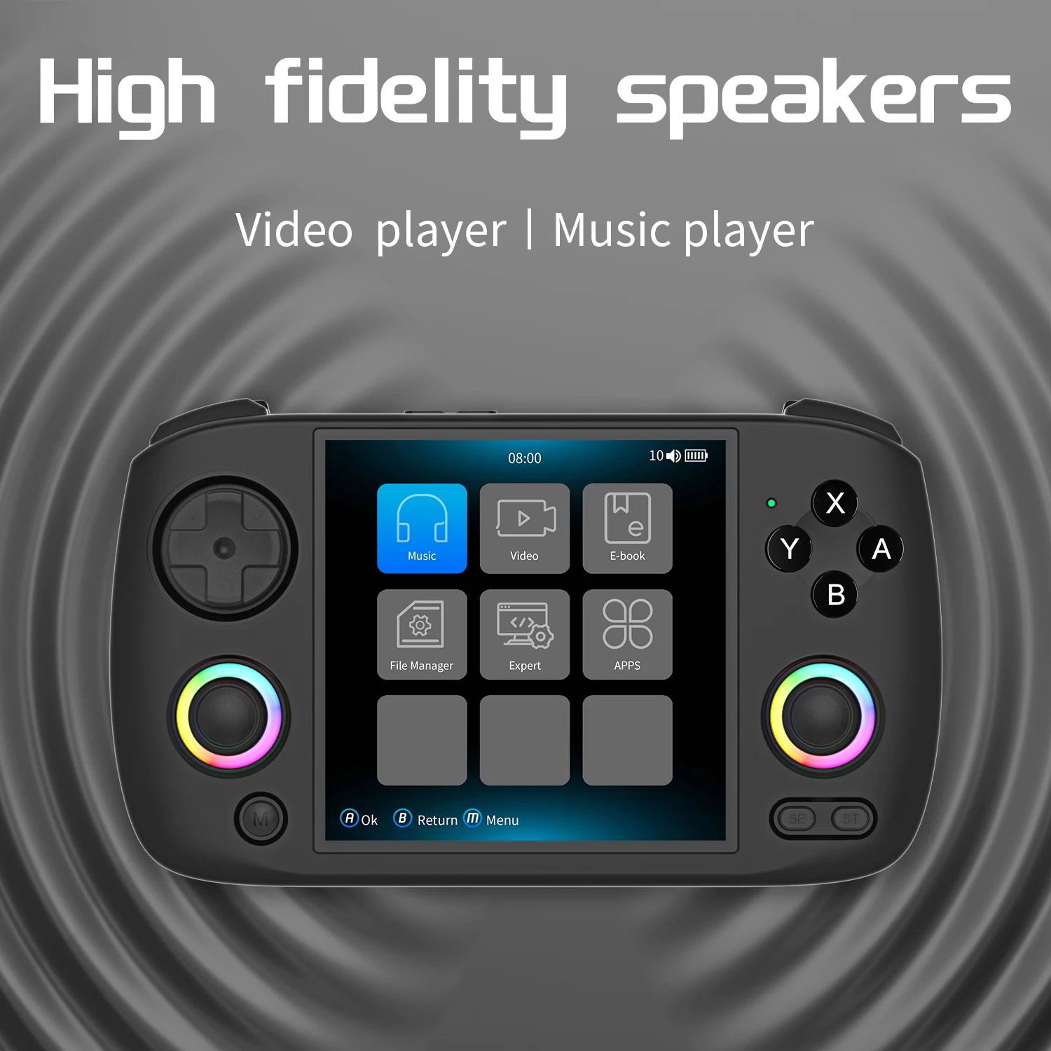 ANBERNIC RG CubeXX Handheld Game Console 3.95 Inch IPS Screen 64 Bit Linux System Supports 5G WiFi Bluetooth and TV HD Output