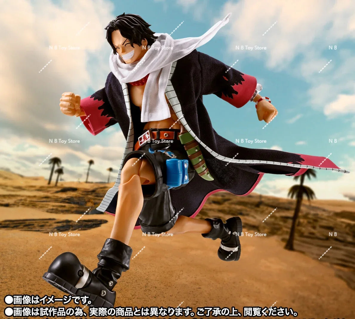 In Stock Bandai Shf Pirates of One Piece Portkaras Ace Fire Fist Top War Joint Genuine Figures in Motion