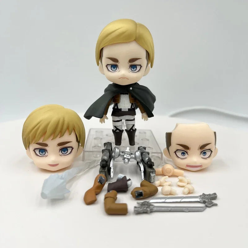 #2001 Mikasa Ackerman Attack on Titan Anime Figure Hange Zoe Shingeki no Kyojin Action Figure Erwin Smith Figure Model Doll Toys