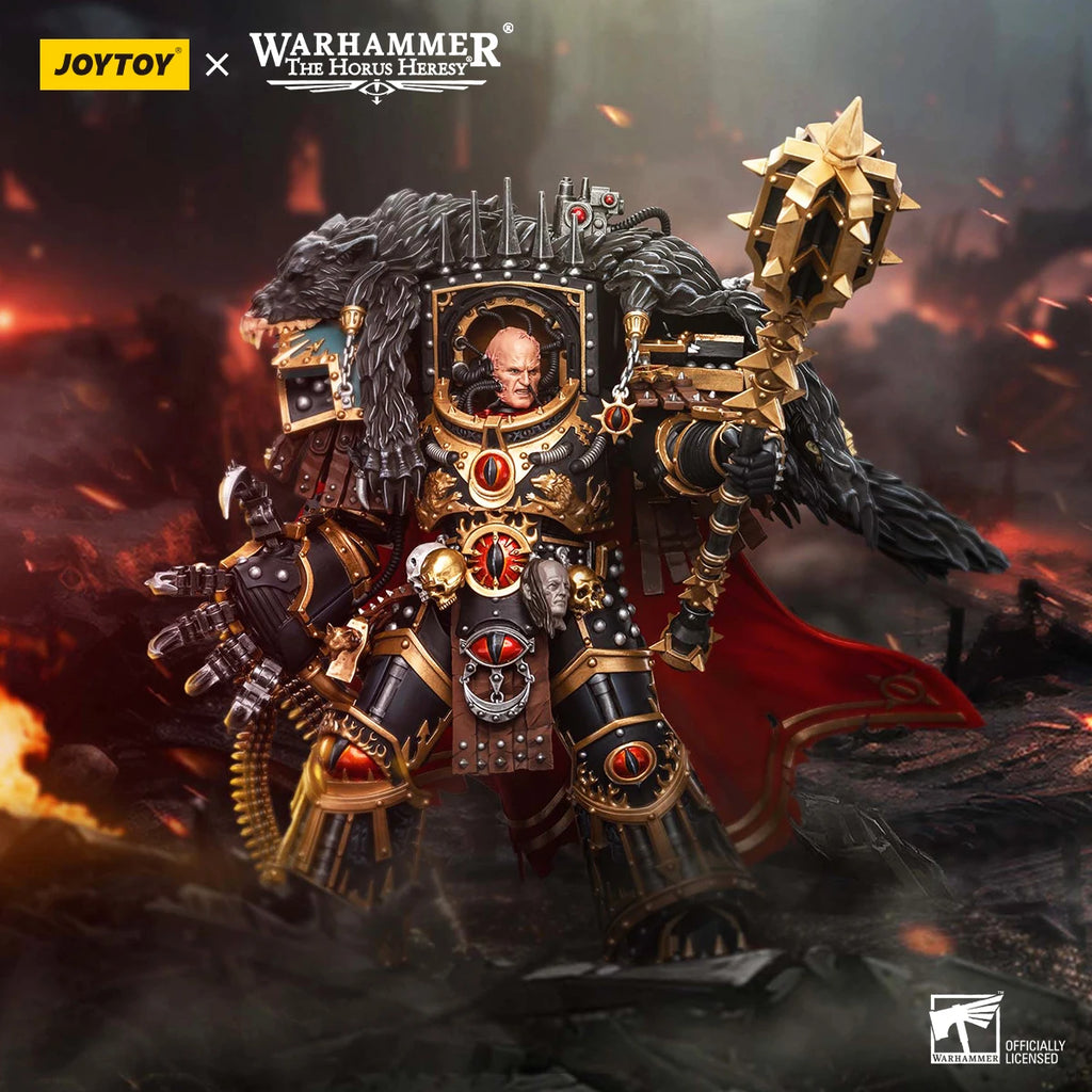 JOYTOY Warhammer 40k 1/18 Action Figures Anime 20.2cm Sons of Horus Warmaster Horus Primarch of the XVIth Legion Model Toys