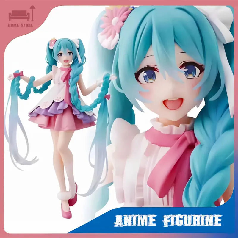 Anime Figurine Hatsune Miku PVC Model Doll Ornament Cute Desktop Display Decoration Anime Character Peripheral Gift Toy Figurine