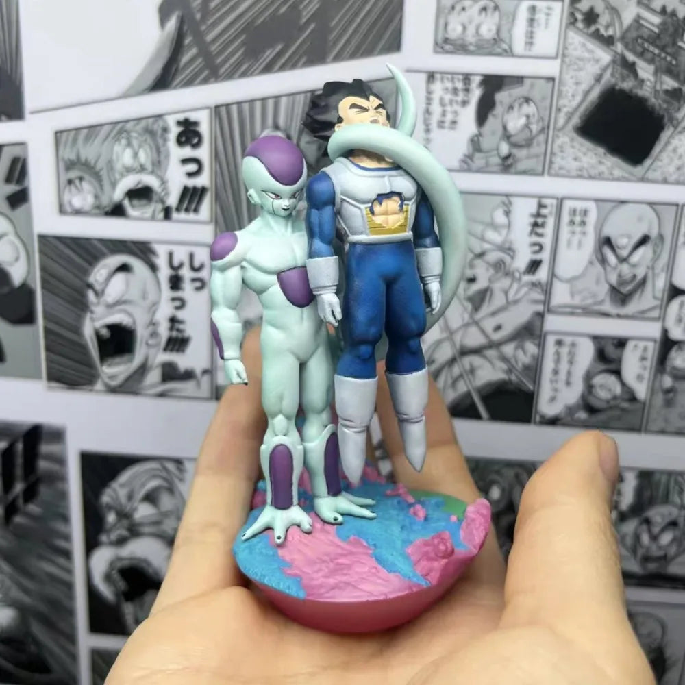9,5 cm/3,74 Zoll Anime Dragon Ball Figur Frieza und Vegeta Actionfiguren PVC Statue Desktop Ornamen Sammlung Modell Spielzeug Geschenke