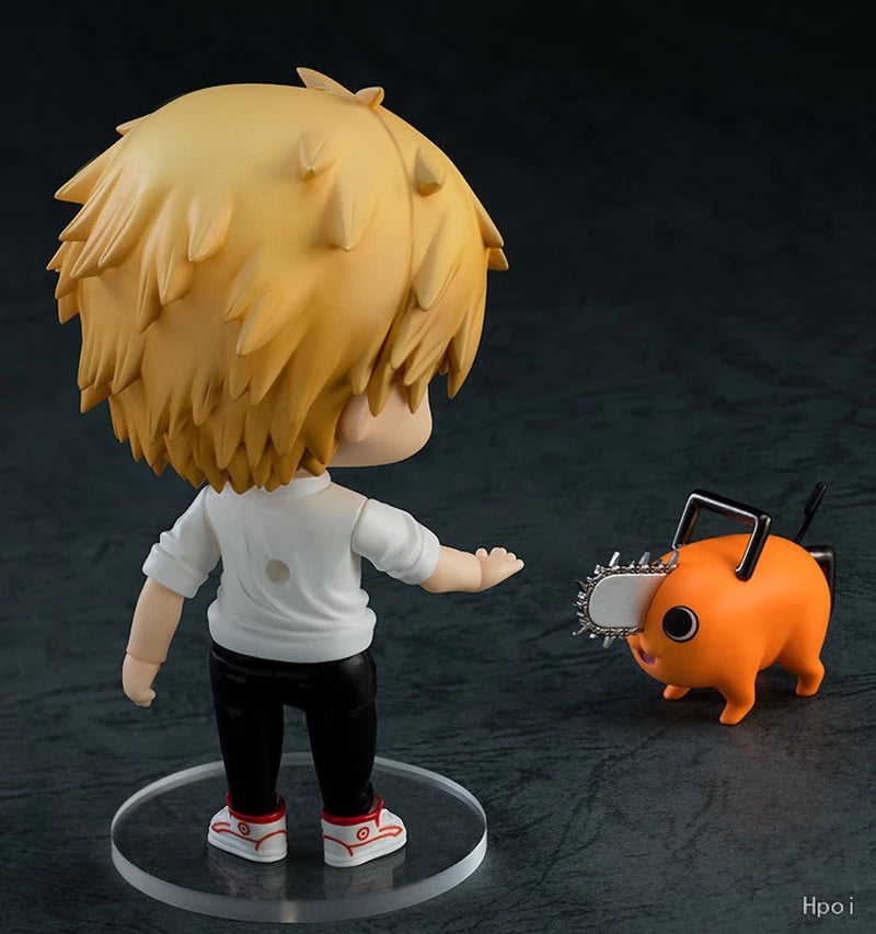 10cm Chainsaw Man Anime Figure Denji Pochita Power Action Figure PVC Chainsaw Man Denji Figurine Adult Collection Model Doll Toy