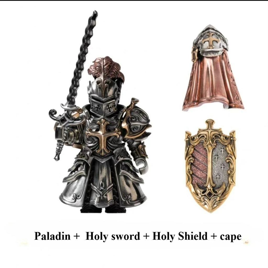 Paladin Crusaders Magnetic Detachable Metal Desktop Figurine Small Gifts Souvenirs Collectible Crusader Knight for Office Decor