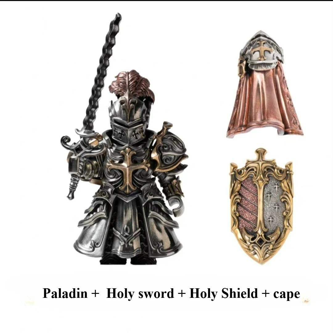 Paladin Crusaders Magnetic Detachable Metal Desktop Figurine Small Gifts Souvenirs Collectible Crusader Knight for Office Decor